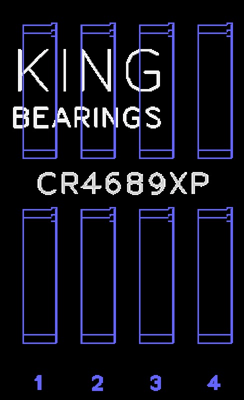 King Engine Bearings pMaxBlack Connecting Rod Bearing Set - Housing Bore +.003in / 0.25mm - Subaru FB20