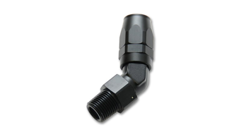 Vibrant Performance Male Hose End Fitting, 45 Degree, -12AN, Pipe Thread 3/4in NPT, AN Performance Fluid Plumbing - Part 26409