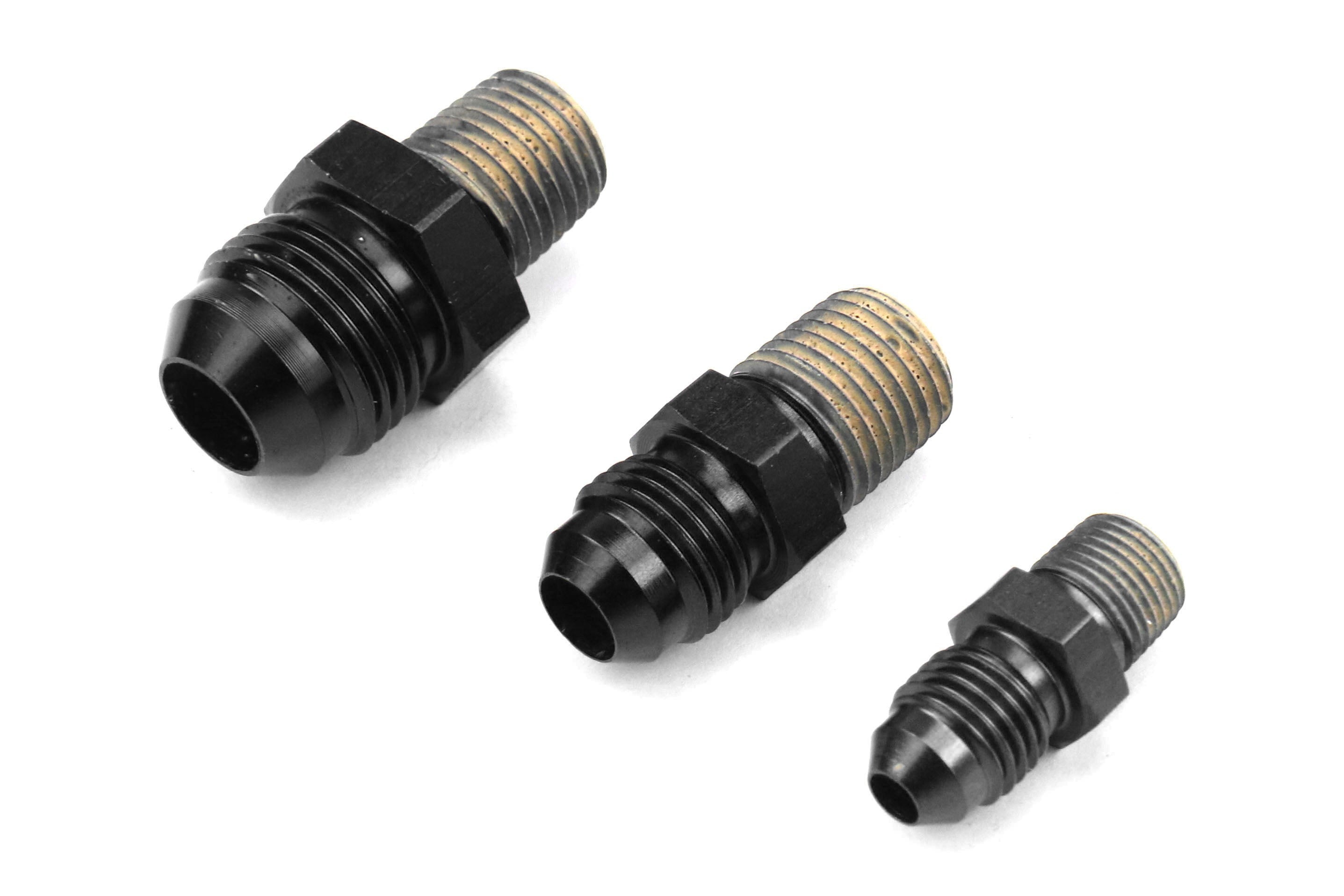 Killer B Motorsport Upper Coolant Reservoir w/ AN Fittings Black - Subaru Models (inc. 2002-2007 WRX / 2004-2021 STI)