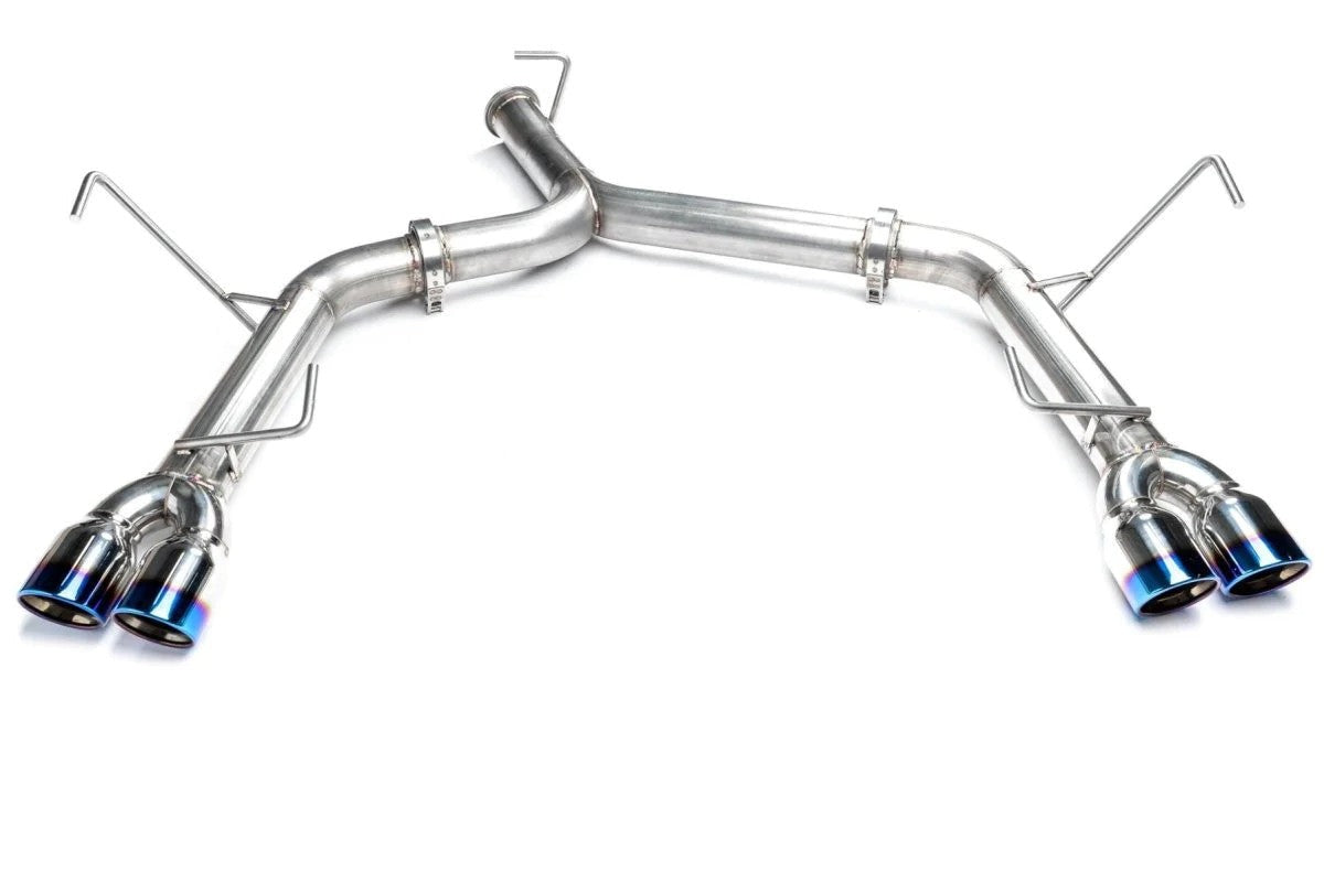 ETS Catback Exhaust System (Extreme / Add Resonator / No Mufflers / Blue Tips) - 2015-2021 Subaru WRX / STI