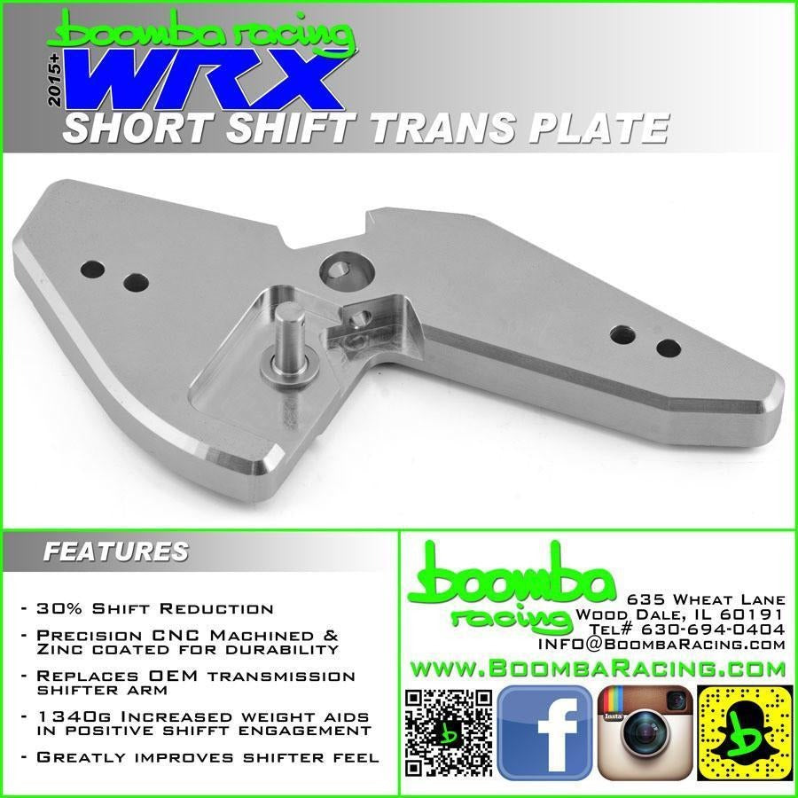 Boomba Racing Short Shift Transmission Plate - 2015-2021 Subaru WRX