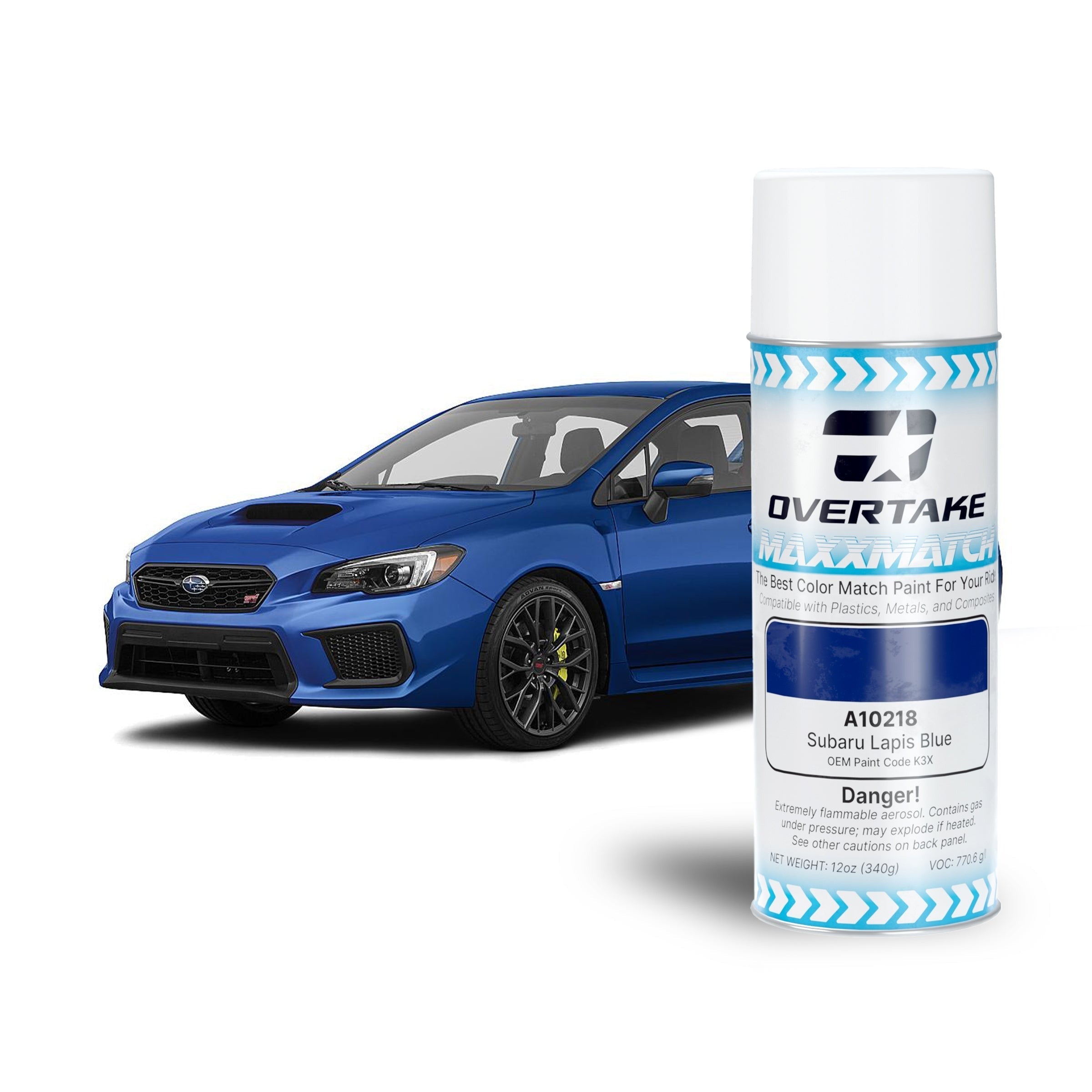 OVERTAKE MaxxMatch Paint - Subaru Lapis Blue K3X 12oz. Can
