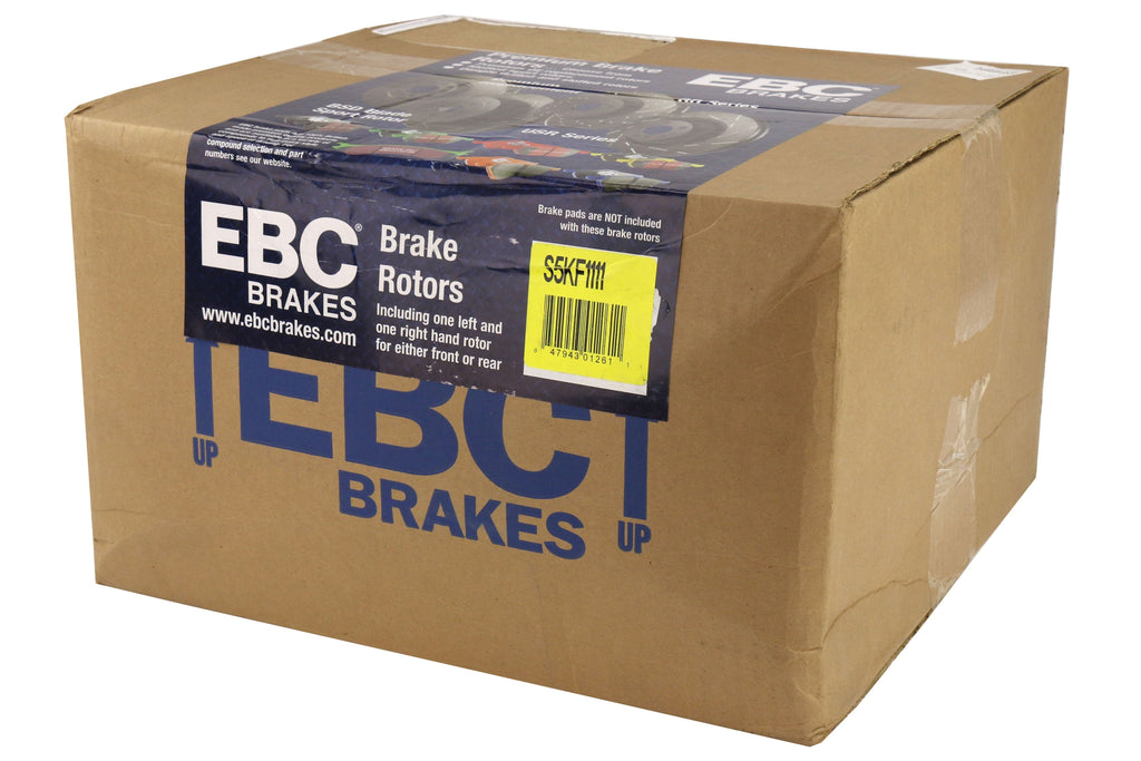 EBC Brakes S5 Front Brake Kit Yellowstuff Pads and 3GD Rotors - 2005-2017 Subaru STI