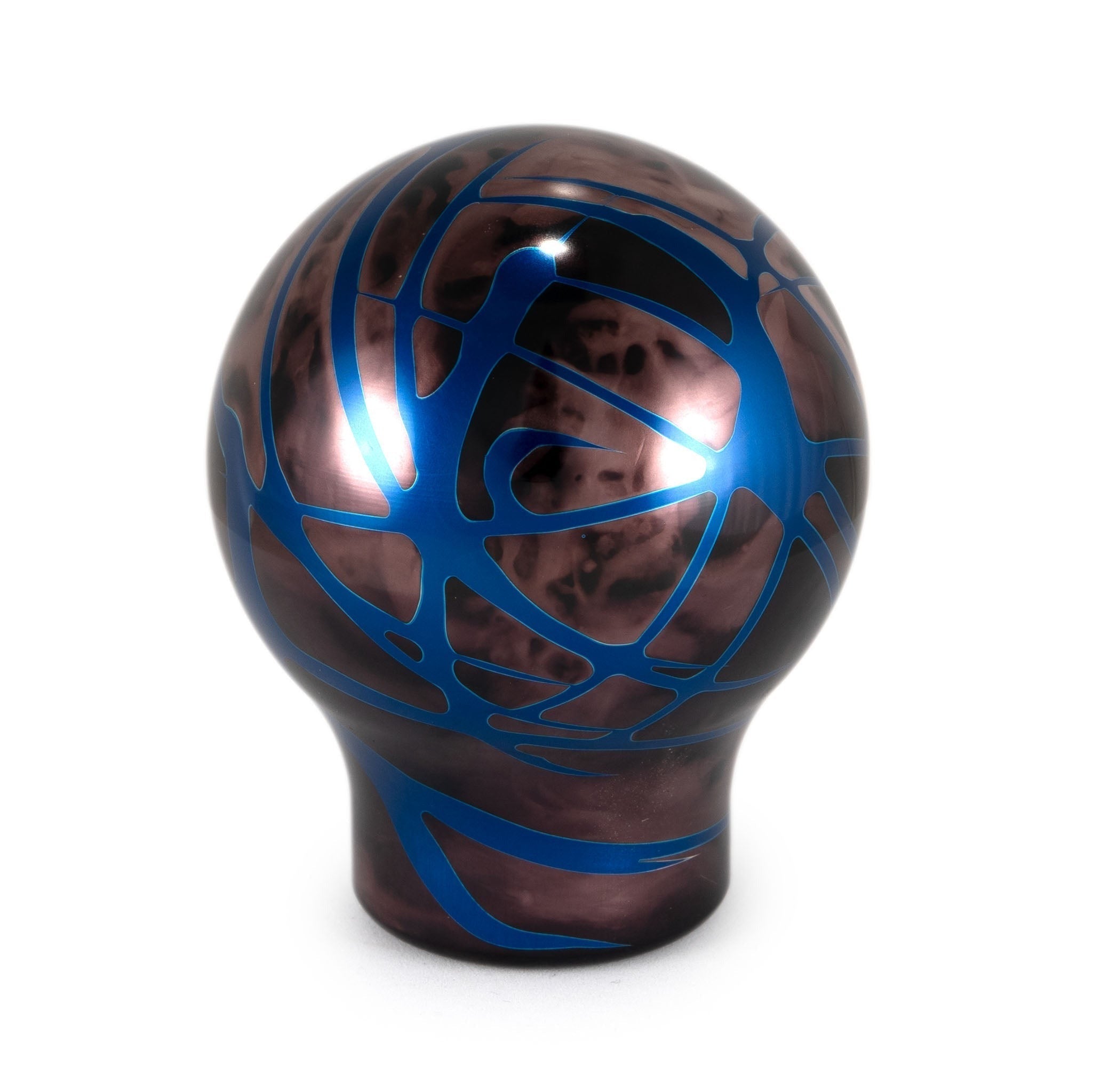 Billetworkz Automatic Shifter - Black Smoke w/ Blue Splash - Fits Subaru CVT: WRX (15–21), Crosstrek (13–23), Forester (14–18), Impreza (12–23), Legacy/Outback (10–14)