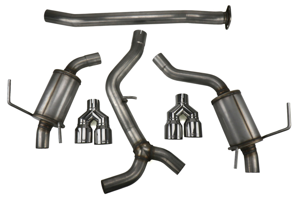 MBRP Street 3in Quad Tip Cat Back Exhaust - 2015-2021 Subaru WRX / STI