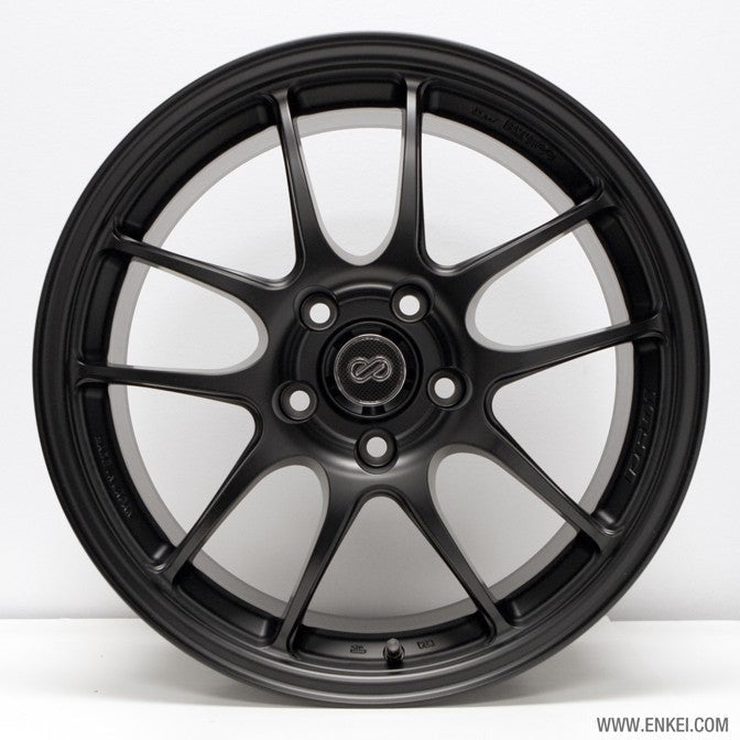 Enkei PF01,18x9.5,35,5x114.3,75 Black Paint - 2015-2024 Subaru WRX / 2015-2021 STI / 2019-2024 Forester