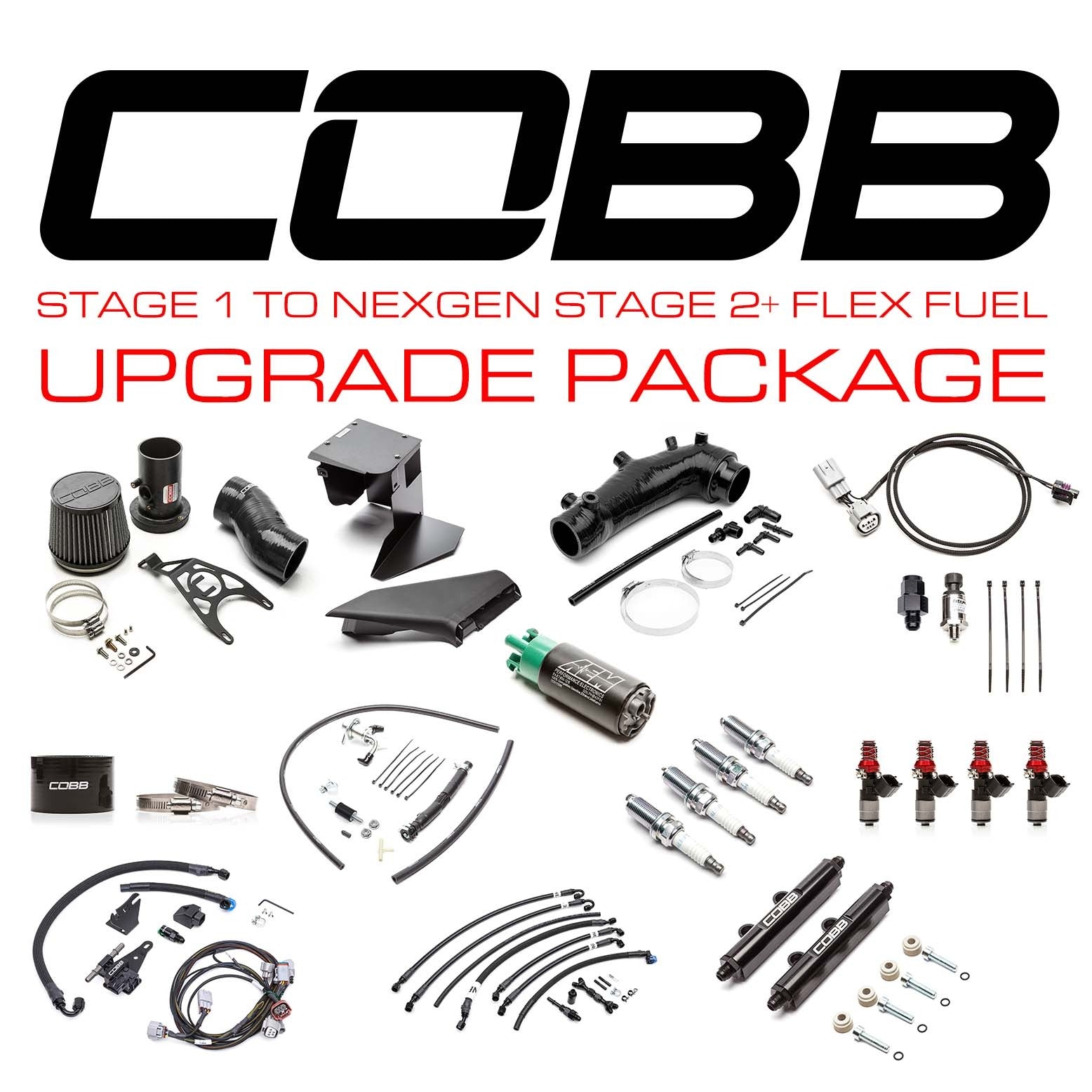 Cobb Stage 2+ NexGen Flex Fuel Power Package - Blue - 2011-2014 Subaru WRX