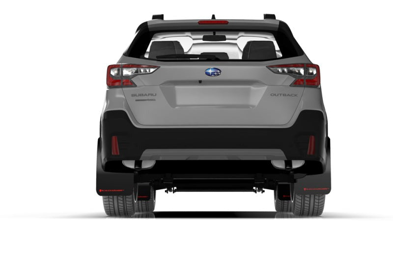 Rally Armor UR Mud Flap w/White Logo - Red - 2020-2024 Subaru Outback