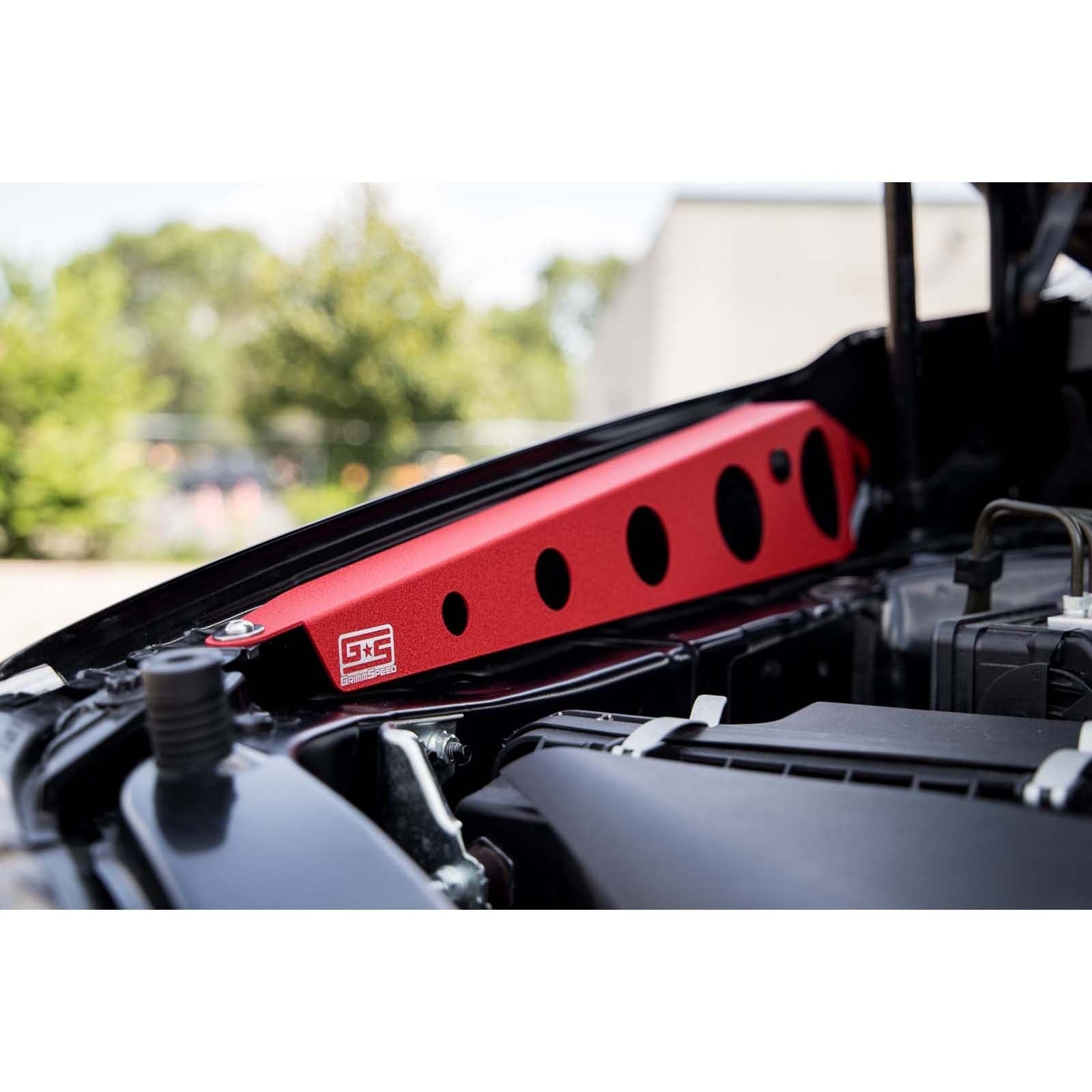 GrimmSpeed Fender Shrouds Red - 2015-2021 Subaru WRX / STI
