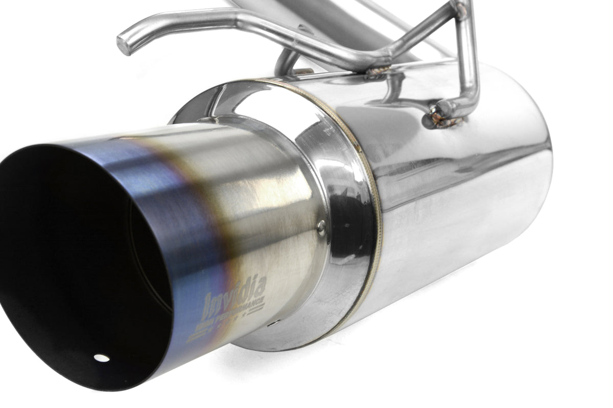 Invidia Racing Series Single Exit Cat Back Exhaust - Titanium Tip - 2008-2014 Subaru WRX / STI Hatchback