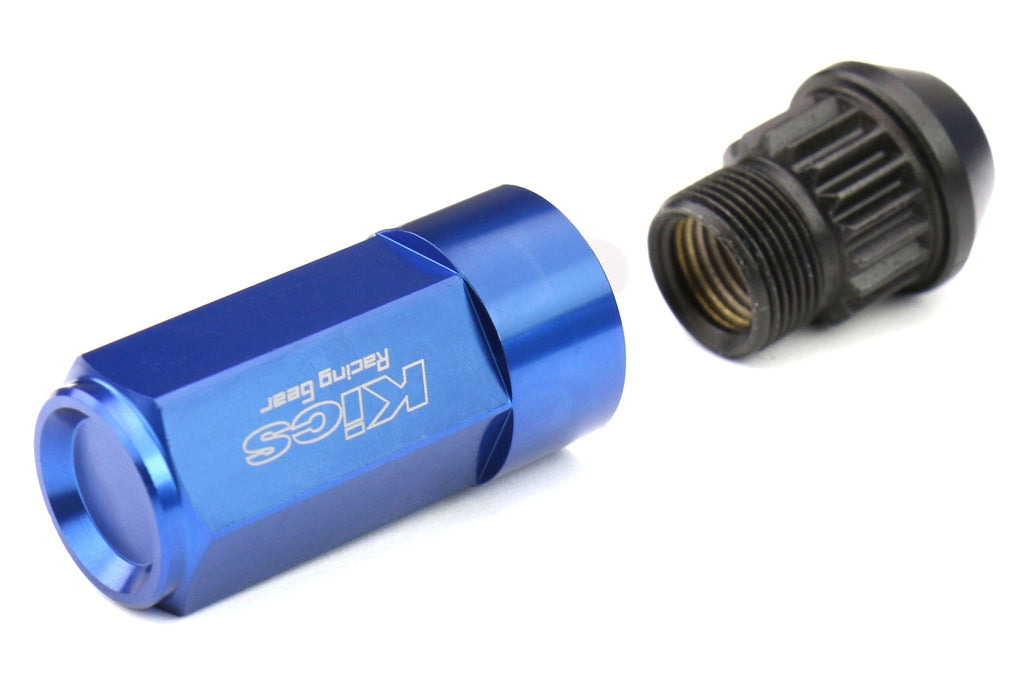 Project Kics Leggdura Racing Shell Type Lug Nut Set 53mm Closed-End Look 12X1.25 Blue - Universal