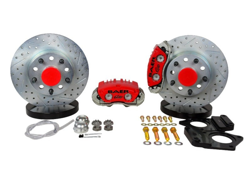 Baer Brakes Applications Using Mustang II Spindles 11in Classic Series Front Brake Kit - Red