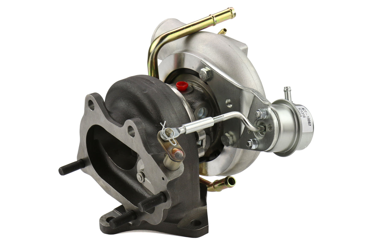 Forced Performance FP BLACK Turbocharger 84mm 8cm IWG w/ Oil Feed Line - 2002-2007 Subaru WRX / 2004-2021 Subaru STI
