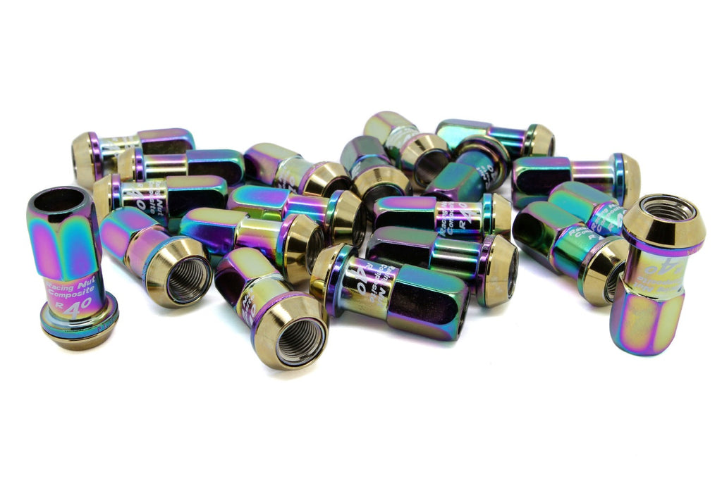 Project Kics R40 20-Piece Neo Chrome 12x1.25 Lug Nuts - Universal
