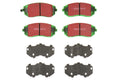 EBC Brakes Greenstuff 2000 Series Sport Disc Brake Front Pads - 2003-2005 & 2008-2010 Subaru WRX (10.5mm Pad Tab)
