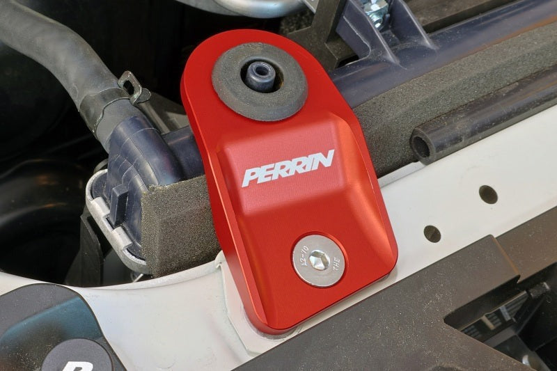 PERRIN Upper Radiator Bracket Set - Red 2015-2021 Subaru WRX/STI / 2013-2017 Crosstrek / 2012-2016 Impreza