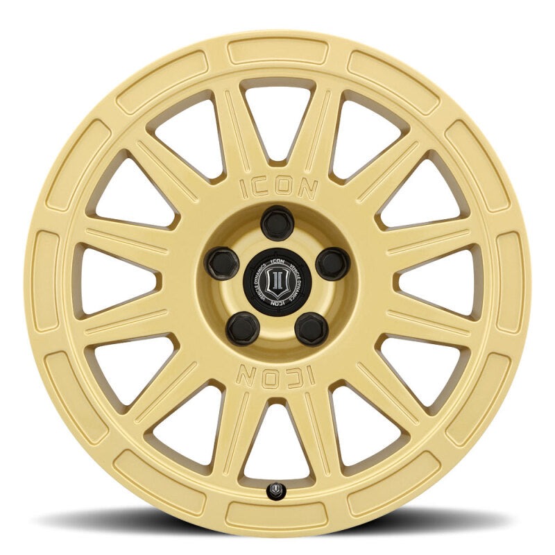 ICON Alloys Ricochet 17x8 5x100 +38mm 6" Backspacing Gloss Gold Wheel - 7017805060GG
