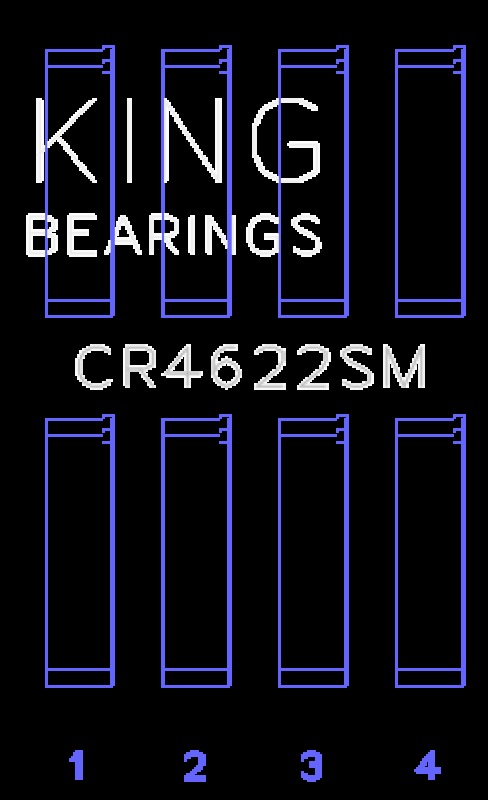 King Engine Bearings Connecting Rod Bearing Set - +0.25mm - Subaru FB20