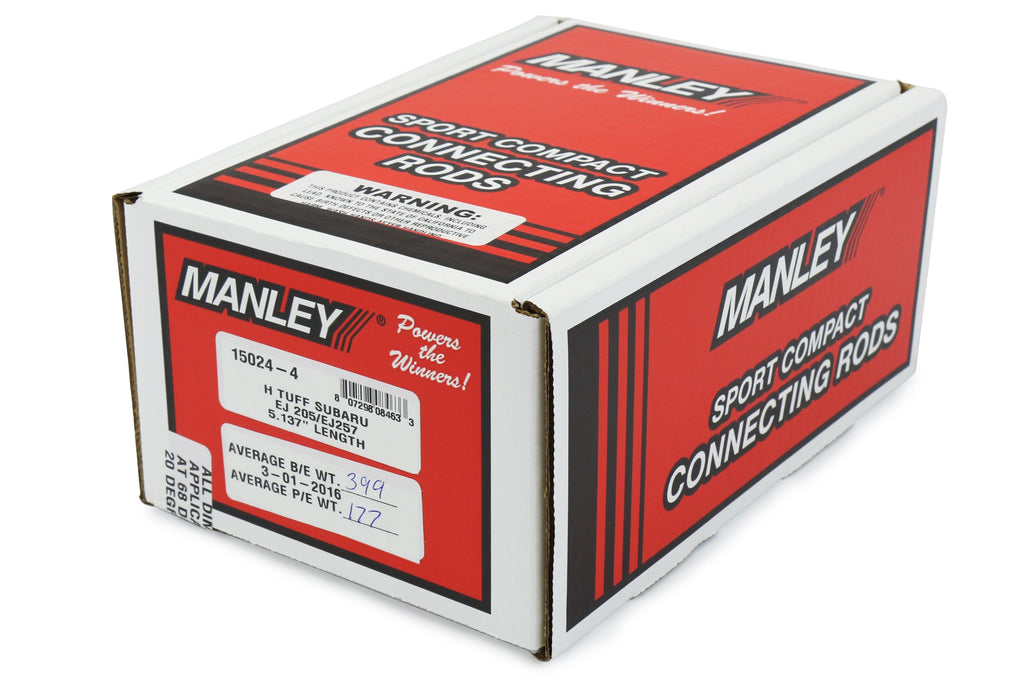 Manley 15024-4 Forged H Beam Connecting Rods - Subaru Models (inc. 2002-2005 Subaru WRX / 2004-2021 Subaru STI)
