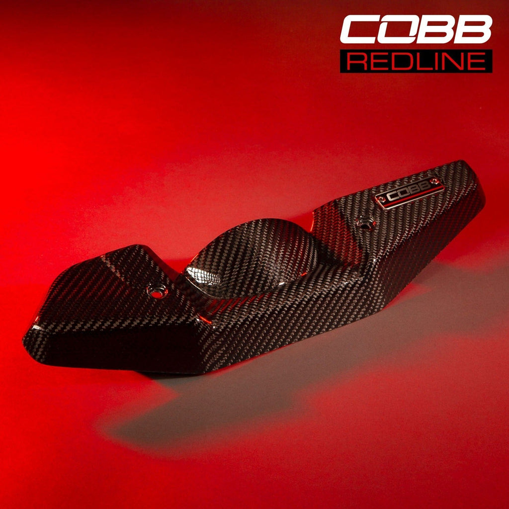 Cobb Redline Carbon Fiber Alternator Cover - Gloss Finish - 2008-2021 Subaru STI / 2008-2014 Subaru WRX