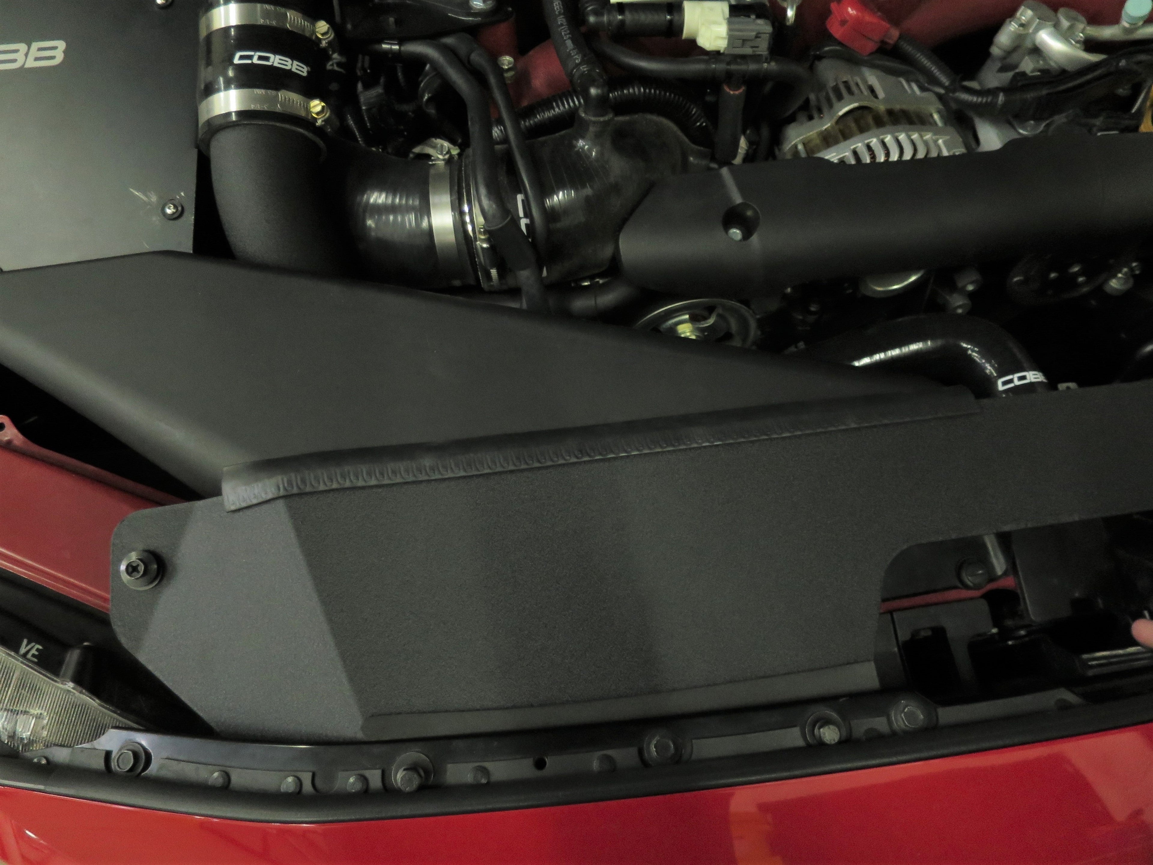 COBB Tuning Aluminum Radiator Shroud Black - 2015-2021 Subaru WRX/STI