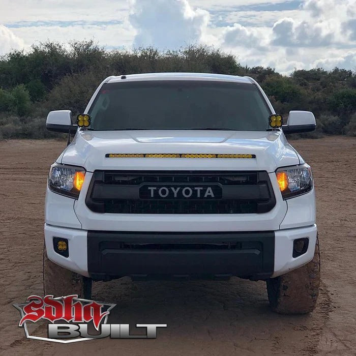 14-21 TOYOTA TUNDRA SDHQ BUILT HOOD SCOOP LED LIGHT BAR MOUNT