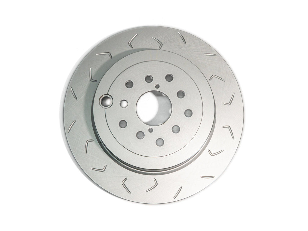 FactionFab Slotted Rear Rotor V2 Dual Drilled - Subaru STI 2008-2017