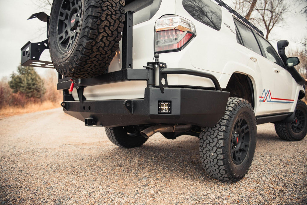 5th Gen 4Runner Swing Arm Rear Bumper Dual Swing Arm Tire Carrier Bare Metal 14-21 Toyota 4Runner CBI Offroad