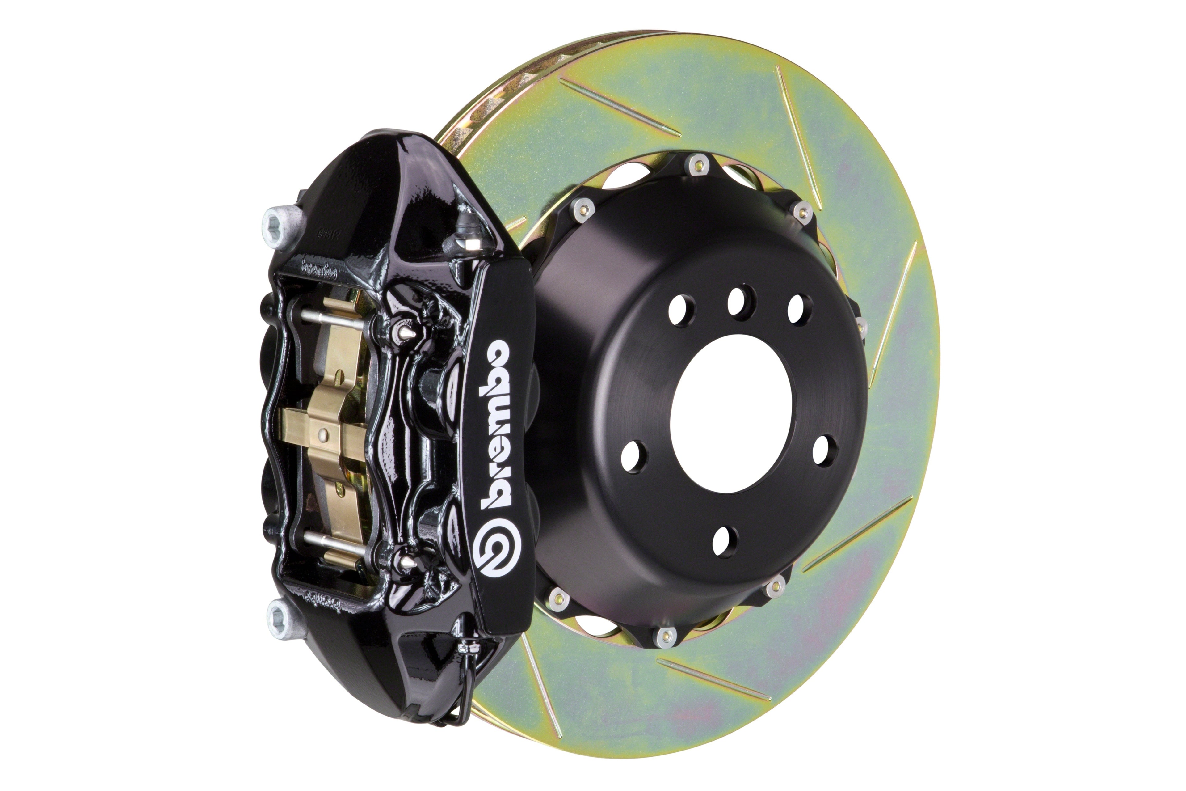 Brembo Gran Turismo Slotted Brake Kit 4 Piston 2-Piece Black Rear - 2013-2016 Scion FR-S / 2013-2020 Subaru BRZ / 2017-2019 Toyota 86