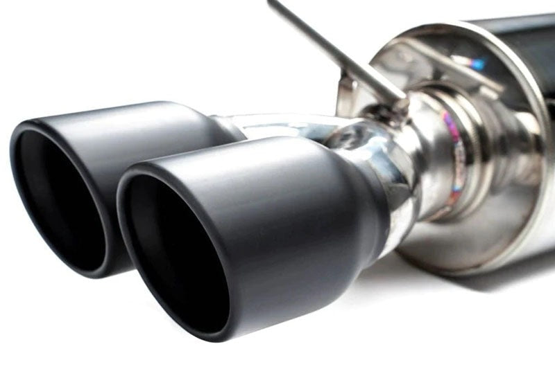 ETS Cat-Back Exhaust System Muffler Resonated Stealth Black Tips - 2022-2024 Subaru WRX