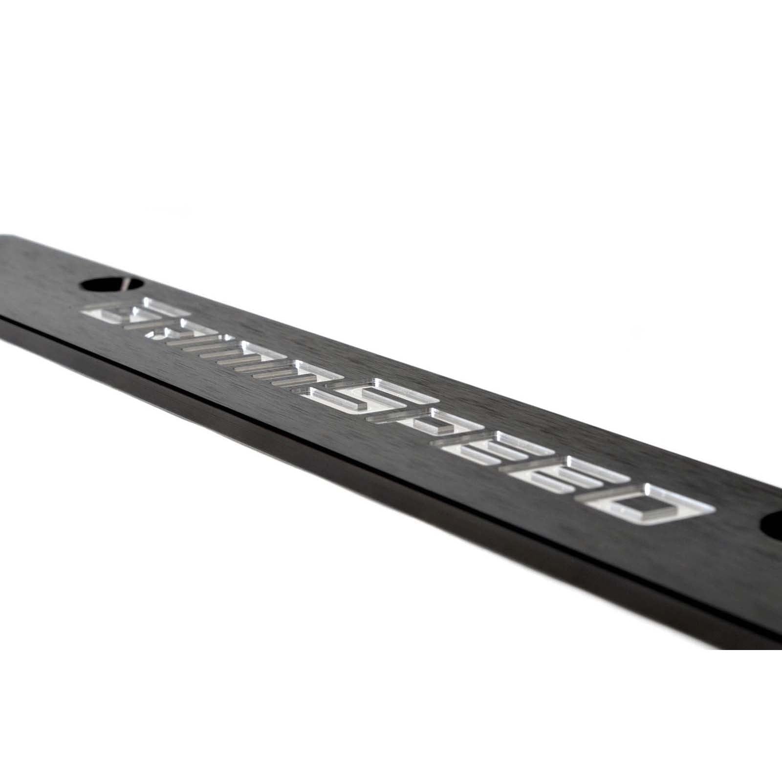 GrimmSpeed License Plate Delete Black/Silver - 2006-2014 Subaru WRX/STI