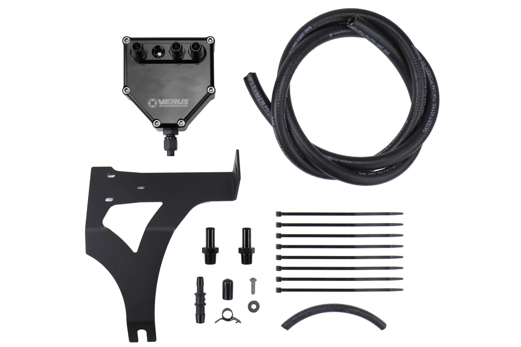 Verus Engineering Dual Air Oil Seperator Anodized Black - 2013-2021 Scion FR-S / Subaru BRZ / Toyota 86