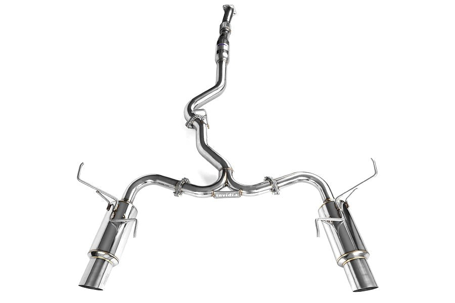 Invidia N1 Cat Back Exhaust - Stainless Steel Tips - 2008-2014 Subaru WRX Sedan / 2011-2014 STI Sedan / 2009-2014 Forester XT