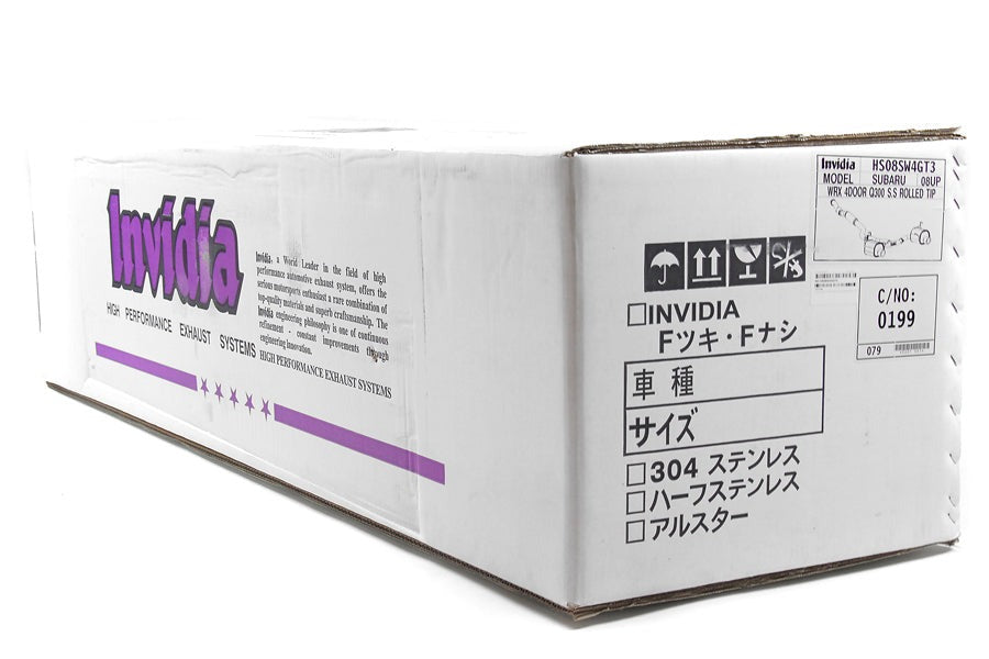 Invidia Q300 Cat Back Exhaust - Rolled Stainless Steel Tips - 2008-2010 Subaru WRX Sedan / 2009-2014 Forester XT