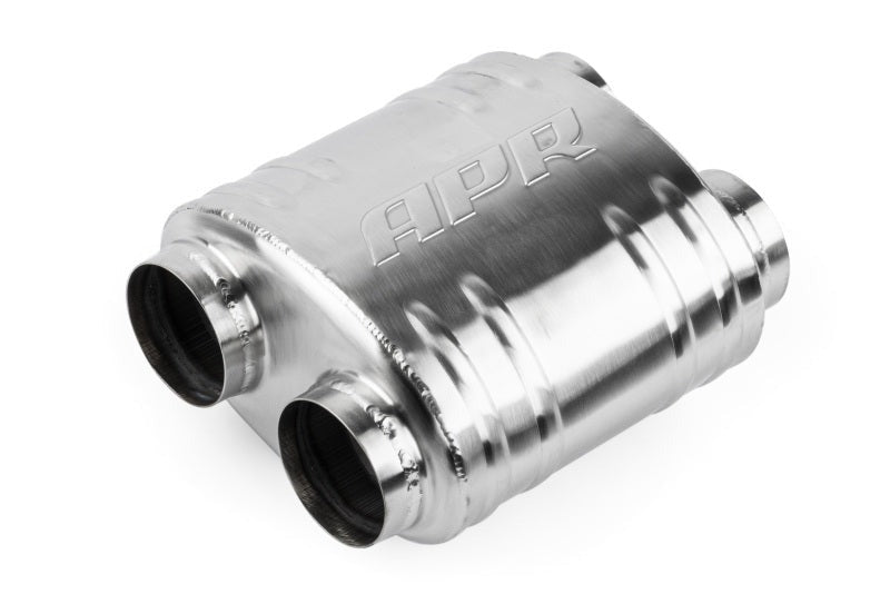 APR Premium Sound Absorption Muffler - Dual 70mm (2.75in) - Oval Body 217mm x 134mm x 210mm