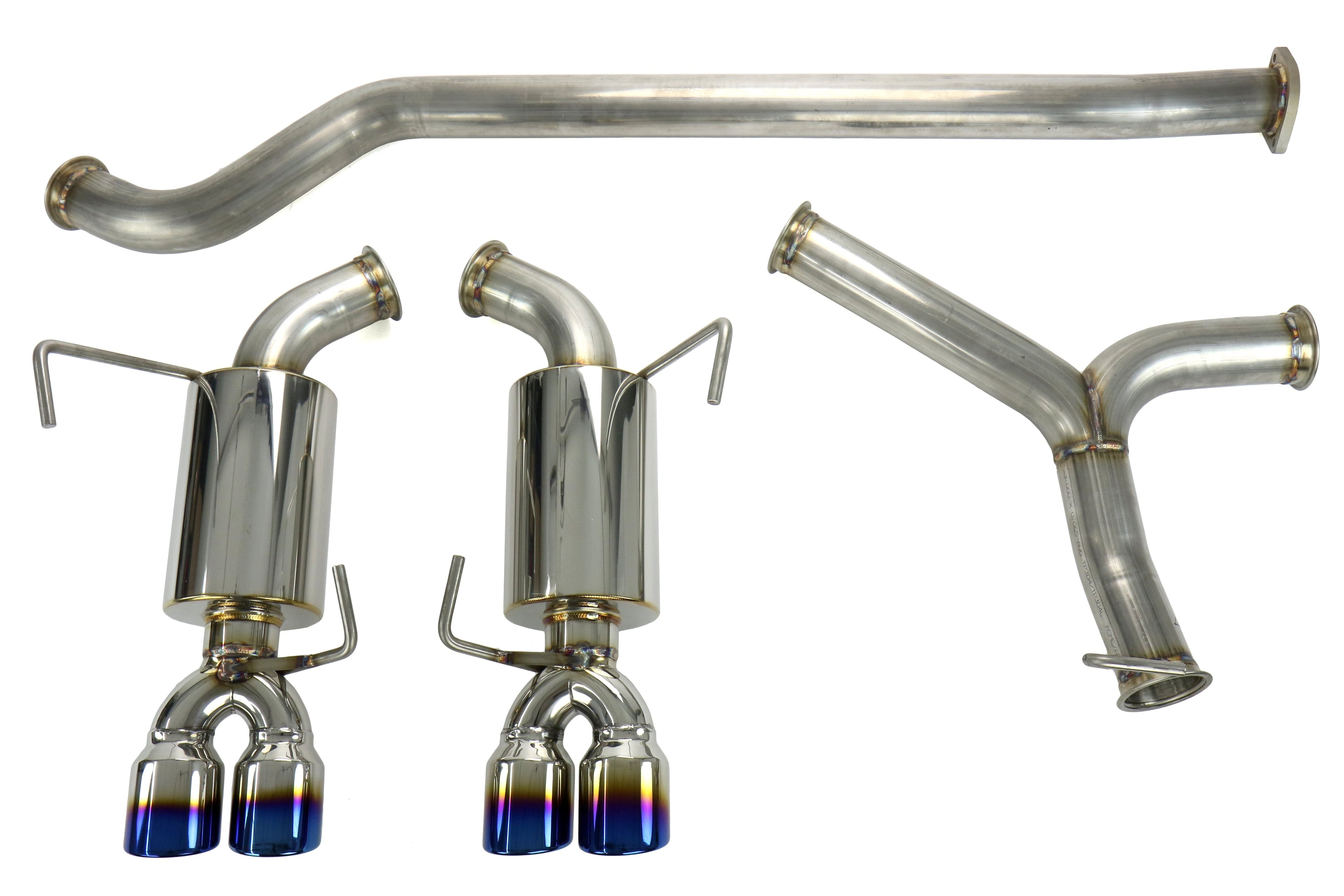 ETS Quiet Cat Back Exhaust System Titanium Tip - 2015-2021 Subaru WRX / STI