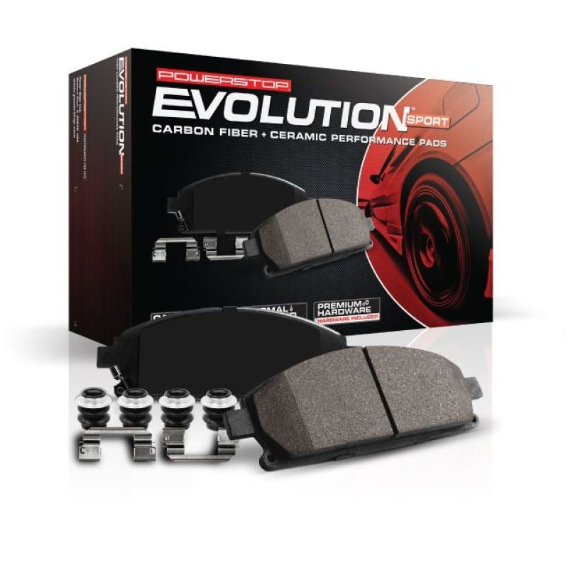 Power Stop Front or Rear Z23 Evolution Sport Brake Pads w/Hardware - 2004-2017 Subaru STI / 2017-2020 & 2022-2026 Subaru BRZ w/ Brembo