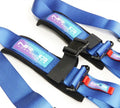 NRG Innovations SFI 16.1 5pt 3 inch Seat Belt Harness with pads / Latch Link - Blue 12/22 - Universal