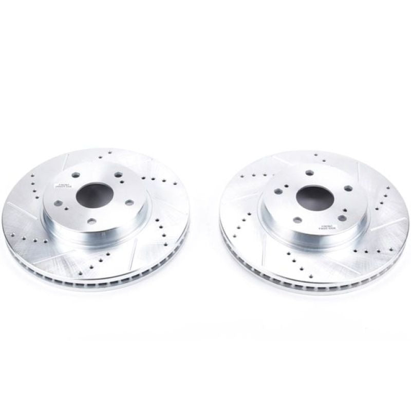 Power Stop Evolution Drilled & Slotted Rotors - Front - 2015-2018 Subaru Legacy