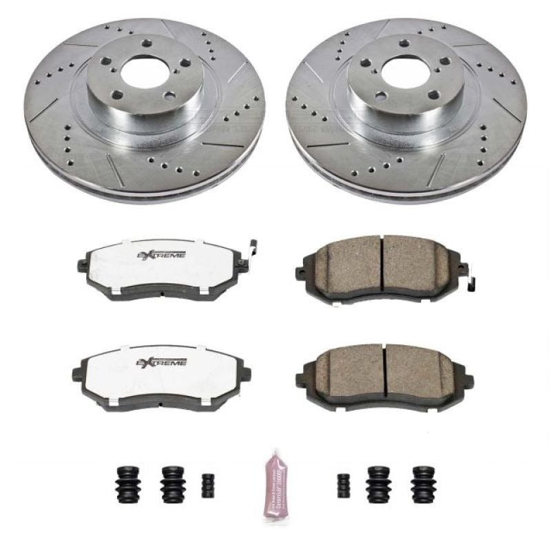 Power Stop Z26 Street Warrior Brake Kit - Front - 2004-2006 Subaru Baja