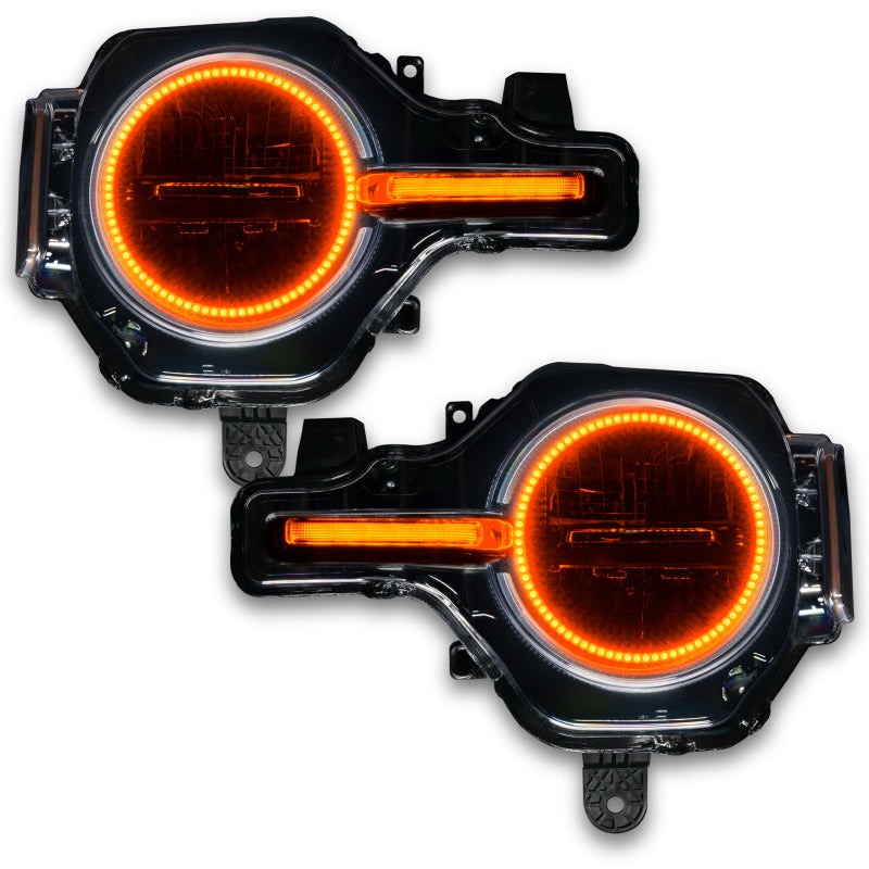 Oracle 21-22 Ford Bronco Headlight Halo Kit w/DRL Bar - Base Headlights -w/BC1 Controller