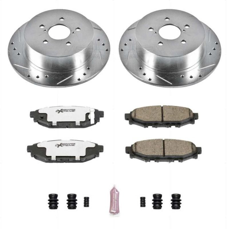 Power Stop Z26 Street Warrior Brake Kit - Rear - 2005-2009 Subaru Legacy