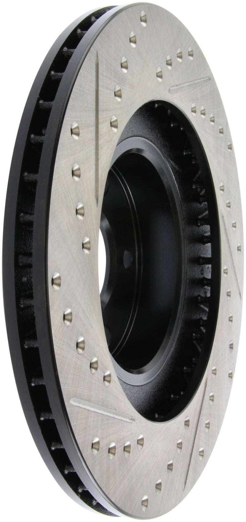 StopTech Slotted & Drilled Sport Brake Rotor - Front Left - 2002-2010 Subaru WRX (Excl. STI)