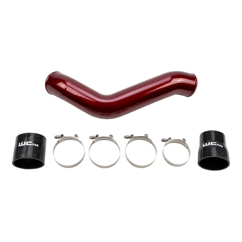 Wehrli 19-24 Cummins 6.7L Driver Side 3.5in Intercooler Pipe - WCFab Red
