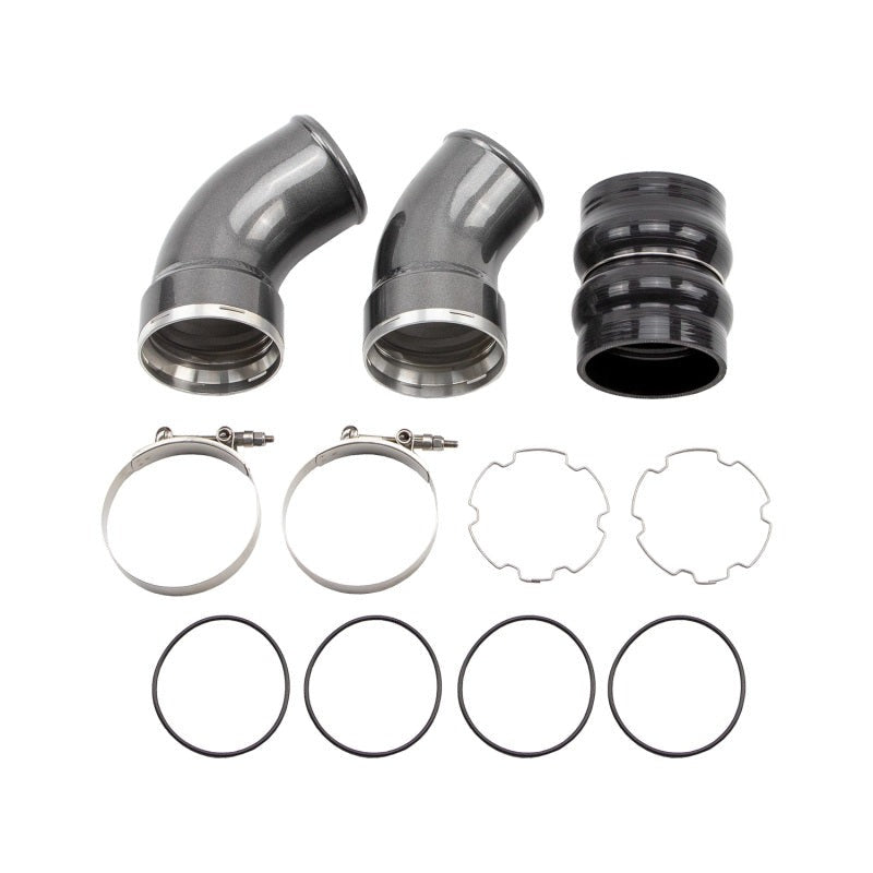 Wehrli 06-10 GM Duramax LBZ/LMM Passenger Side 3.5in Intercooler Pipe - Fine Texture Black