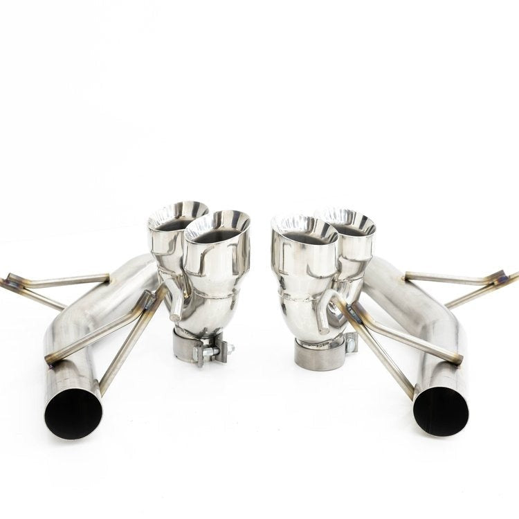 Off The Line Performance Muffler Delete Axlebacks - Polished -2015-2021 Subaru WRX / 2015-2018 STI