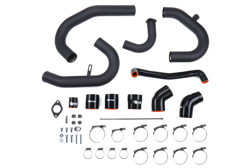 ETS FMIC Intercooler Piping Wrinkle Black w/ Stock BOV Flange - 2015-2021 Subaru WRX