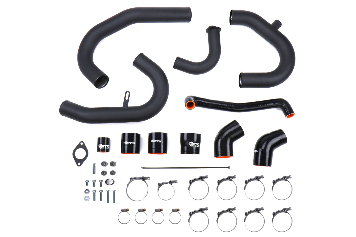 ETS FMIC Intercooler Piping Wrinkle Black w/ Stock BOV Flange - 2015-2021 Subaru WRX