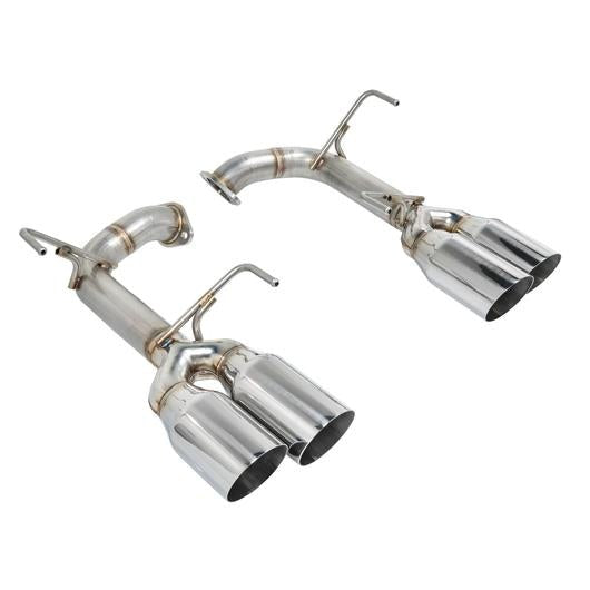Remark Axle Back Exhaust Muffler Delete Stainless Single Wall 4in Tips - 2015-2024 Subaru WRX / 2015-2021 STI