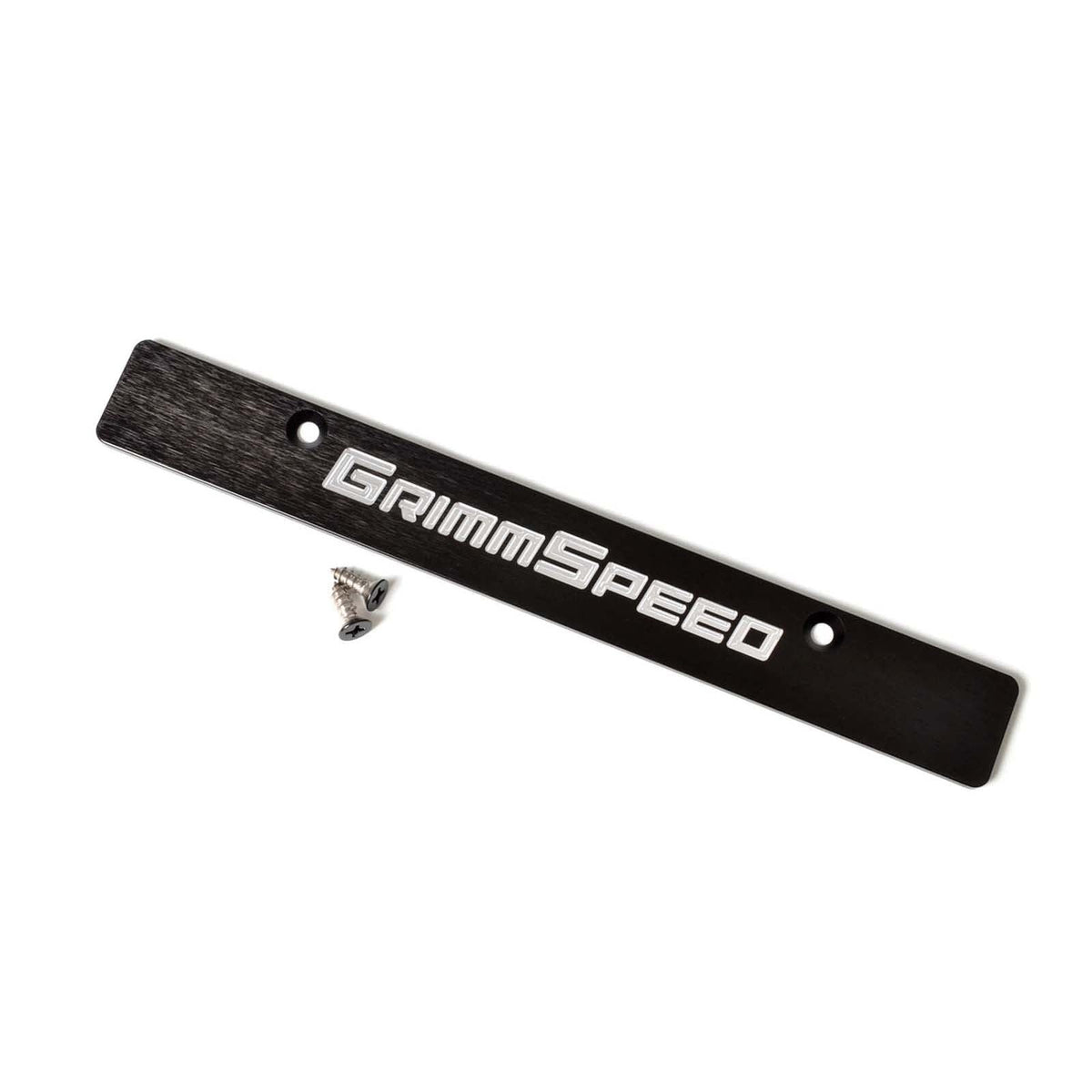GrimmSpeed License Plate Delete Black/Silver - 2006-2014 Subaru WRX/STI